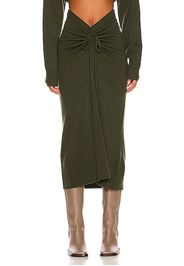 Christopher Esber in Ruched Drape Skirt Olive in Army