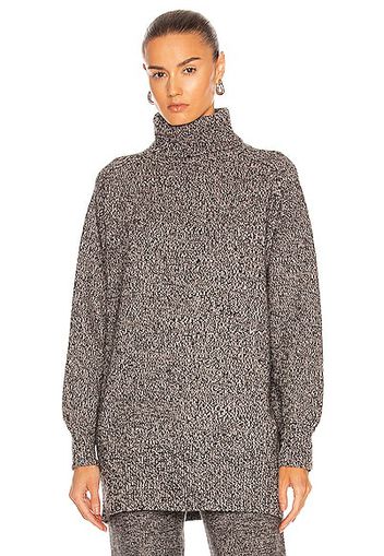 CO Split Hem Turtleneck Sweater in Grey