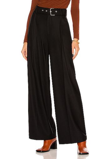 CO Belted Pleat Trouser in Black