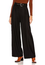 CO Belted Pleat Trouser in Black