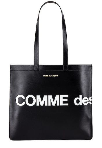 Comme Des Garcons Huge Logo Tote Bag in Black