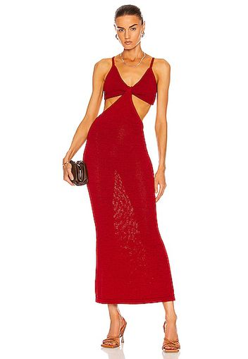 Cult Gaia Serita Knit Dress in Burgundy