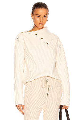 Dion Lee Snap Button Sweater in White