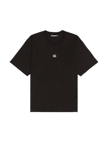 Dolce & Gabbana Metal Logo Tee in Black