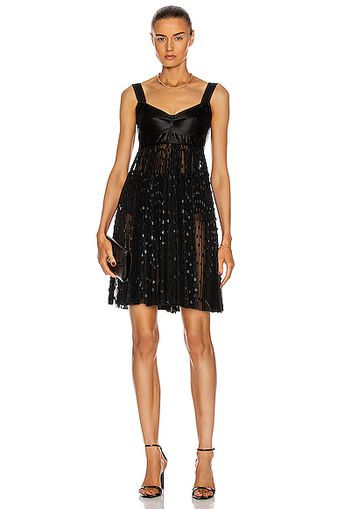 Dolce & Gabbana Sleeveless Mini Dress in Black,Polka Dots