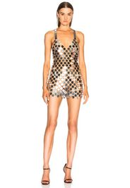 FANNIE SCHIAVONI Cara Dress in Metallic Silver