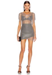 FANNIE SCHIAVONI Eva Top in Metallic Silver