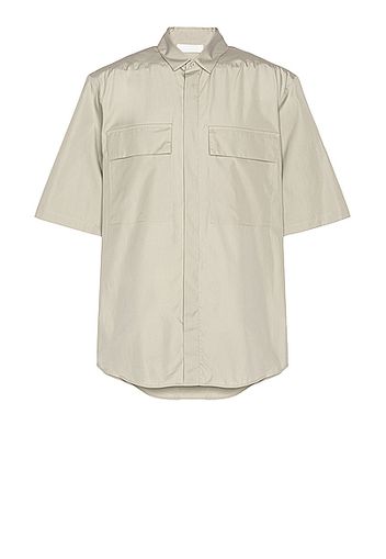 Fear of God Exclusively for Ermenegildo Zegna Oversized Short Sleeve Shirt in Neutral