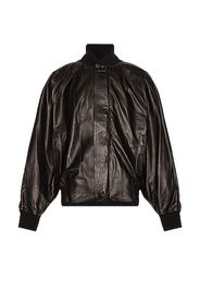 Fear of God Leather Bomber in Black