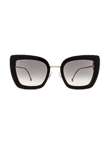 Fendi Logo Cat Eye Sunglasses in Black