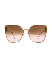 Fendi Oversized Square Sunglasses in Brown