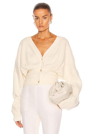 GALVAN Luna Pearl Cardigan in Ivory