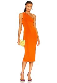 GALVAN Persephone Midi Dress in Orange