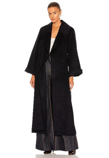 Ganni Wool Coat in Navy