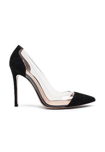 Gianvito Rossi Suede & Plexy Pumps in Black