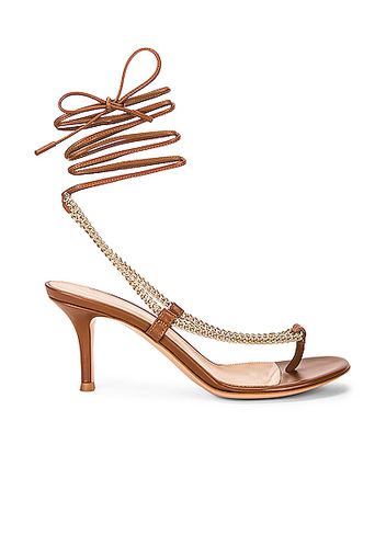 Gianvito Rossi Chain Tie Sandals in Brown