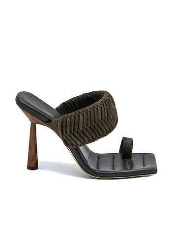 GIA/RHW Toe Ring Suede Mule in Brown