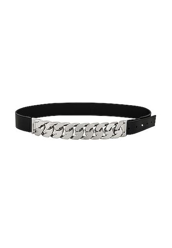 Givenchy Half G Chain Belt in Black,Metallic Silver