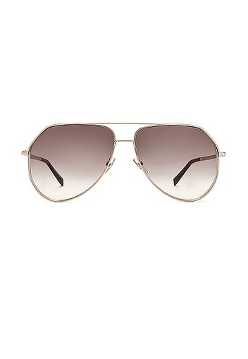 Givenchy Aviator Sunglasses in Metallic Silver