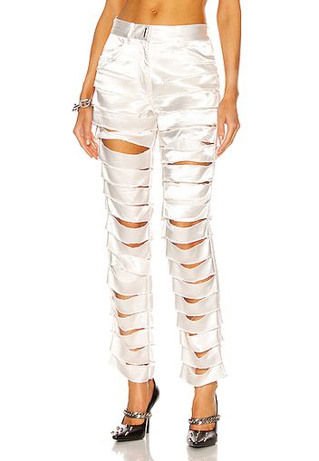 Givenchy Laser Cut Mid Waist Trouser in Ivory