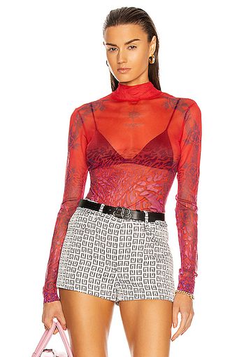 Givenchy Cyclist Collar Blouse in Red