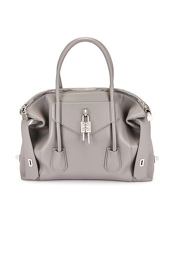 Givenchy Medium Antigona Lock Soft Bag in Grey