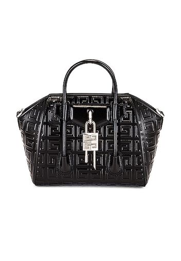 Givenchy Mini Antigona Lock 4G Leather Bag in Black