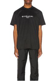 Givenchy Distressed Logo Tee in Black