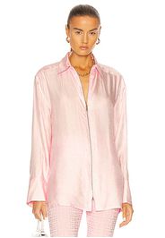 Givenchy 4G Mix Silk Jacquard Top in Pink