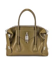 Givenchy Medium Antigona Lock Soft Bag in Green