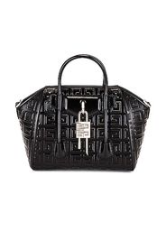 Givenchy Mini Antigona Lock 4G Leather Bag in Black