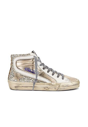 Golden Goose Slide Sneaker in Metallic Silver