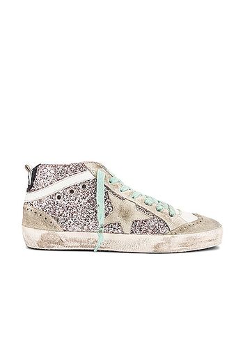 Golden Goose Mid Star Sneaker in Metallic Neutral