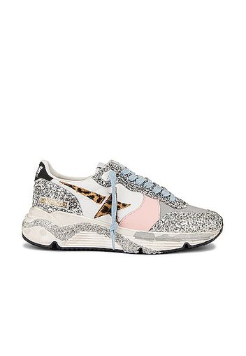 Golden Goose Running Sole Sneaker in Metallic Silver