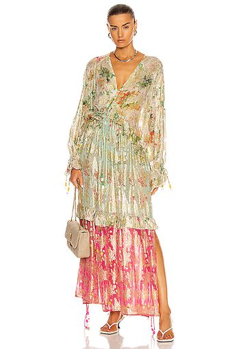 HEMANT AND NANDITA Miyu Kaftan in Sage