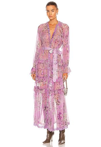 HEMANT AND NANDITA Mavi Belted Kaftan in Purple