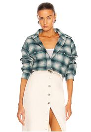 Isabel Marant Etoile Marcelia Shirt in Teal