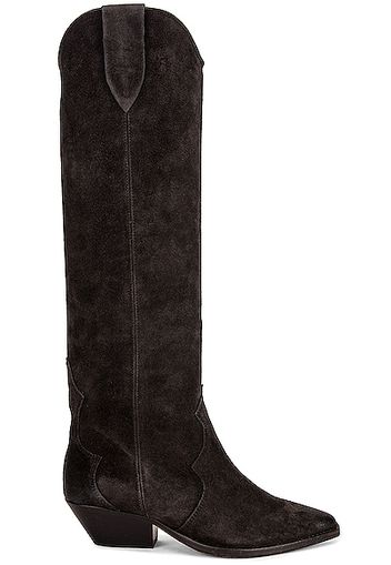 Isabel Marant Denvee Suede Boot in Black