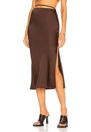 JACQUEMUS La Jupe Notte in Chocolate