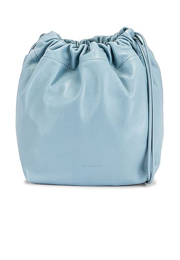 Jil Sander Small Crossbody Drawstring Bag in Blue