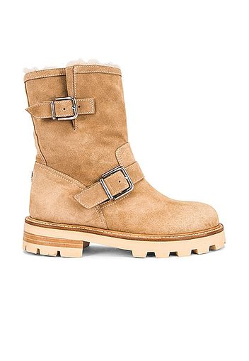 Jimmy Choo Youth II Shearling Lined Suede Boot in Neutral