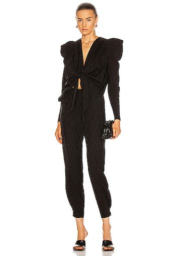 Johanna Ortiz Splendid Isolation Jumpsuit in Black,Floral