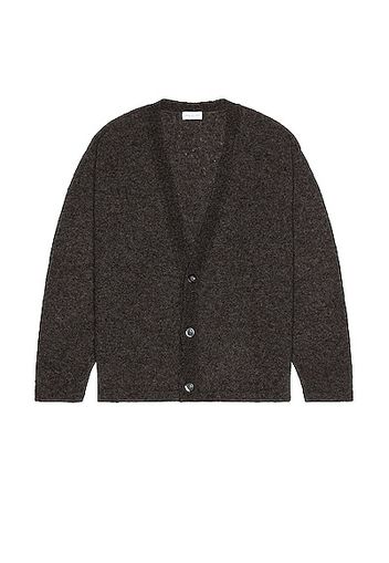 JOHN ELLIOTT Wool Powder Knit Cardigan in Charcoal