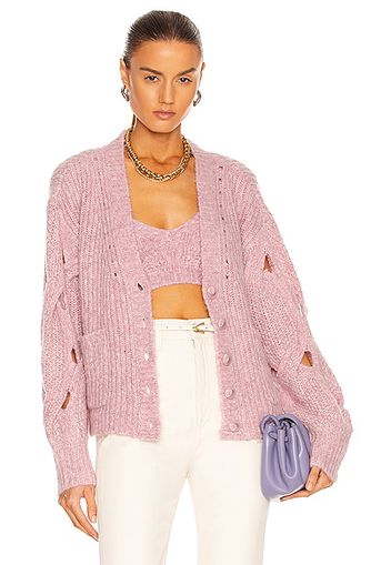 JONATHAN SIMKHAI Reagan Cardigan in Pink