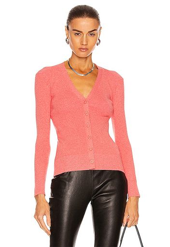 JoosTricot Long Sleeve Cardigan Top in Coral