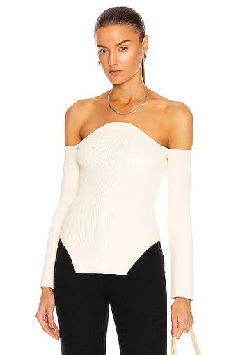 KHAITE Maria Sweater in Ivory