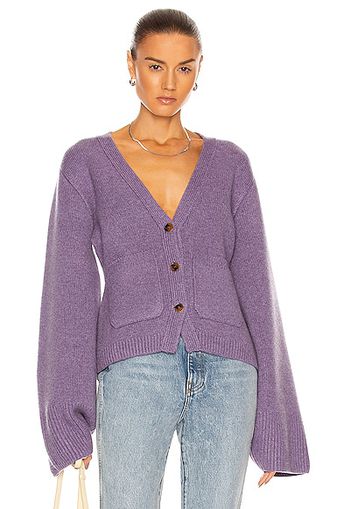 KHAITE Scarlet Cardigan in Purple