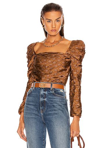 KHAITE Shawna Top in Cognac