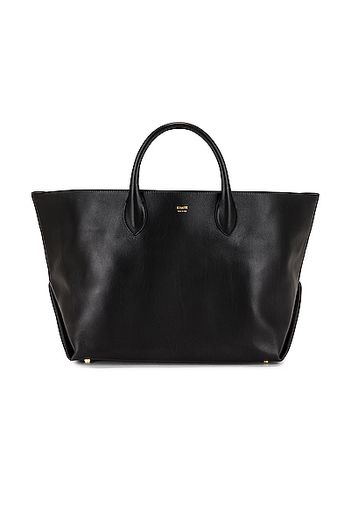 KHAITE Medium Amelia Envelope Pleat Tote in Black