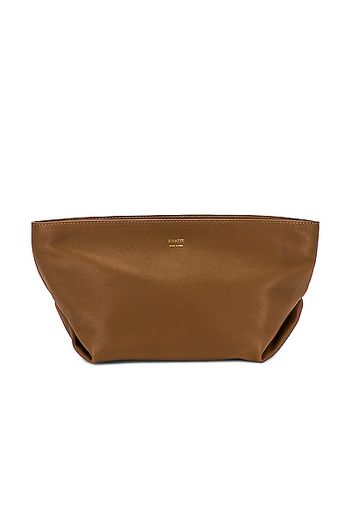 KHAITE Adeline Envelope Pleat Crossbody Bag in Brown
